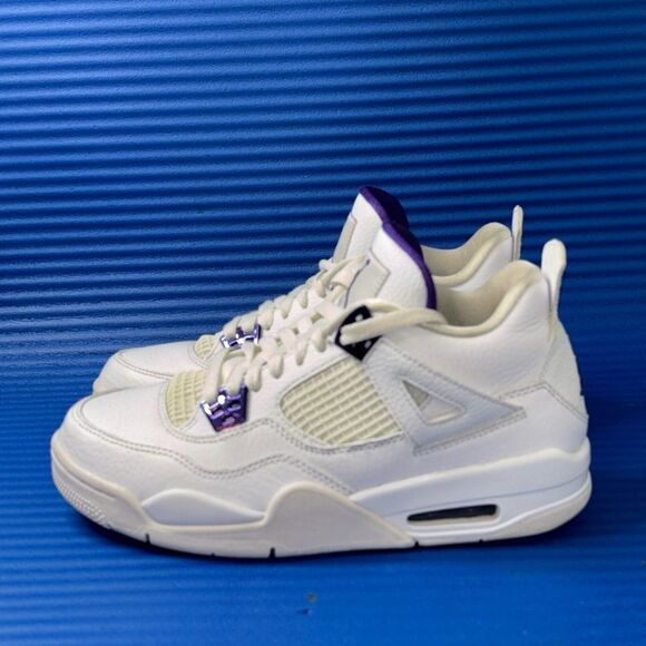 Size 6.5Y- Nike Air Jordan 4 Retro Metallic Purple 408452-115 Women’s 8 - Picture 2 of 8